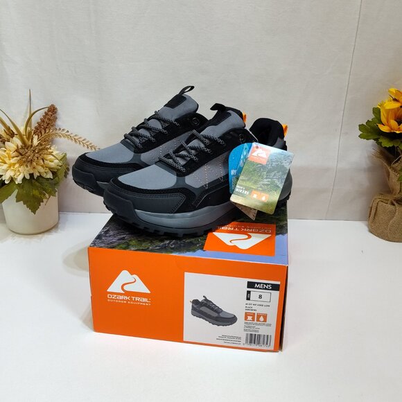 Ozark Trail Waterproof Hikers Low-Top Men Size 8 Leather Upper Outdoor Trail NIB - Picture 2 of 11